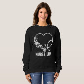 Funny Nurse Stethoscope Heart Loves St Patrick S D Trui (Voorkant volledig)