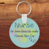 Funny Nurse T-shirts en giften "Grown Mannen Cry" Sleutelhanger (Voorkant)