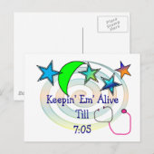 Funny Nurse T-Shirts en Gifts Briefkaart (Voorkant / Achterkant)