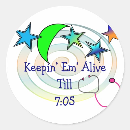 Funny Nurse T-Shirts en Gifts Ronde Sticker (Voorkant)