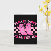 Funny Nurse Valentine Please Don't Fall For Me Rn Kaart (Gele Bloem)