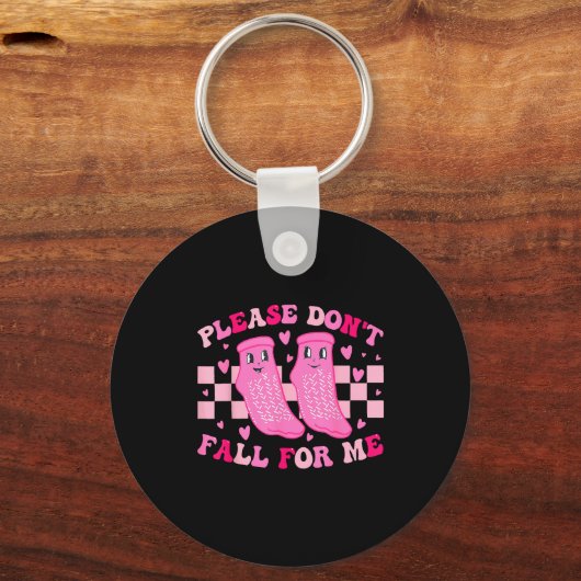 Funny Nurse Valentine Please Don't Fall For Me Rn  Sleutelhanger (Voorkant)