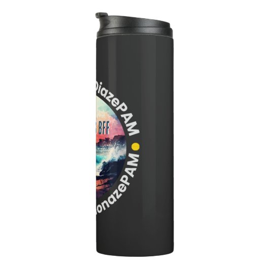 Funny Nurse's BFF - PAM Lorazepam Diazepam Thermosbeker (Geroteerd rechts)