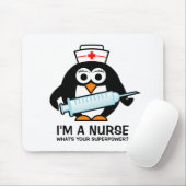 Funny nursing mousepad met schattige pinguïnverple muismat (Met muis)
