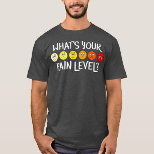 Funny Nursing Pain Scale Chart Whyesh uw pijn T-shirt
