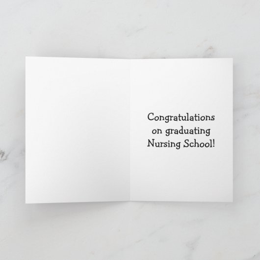 Funny Nursing School Afstuderen Gefeliciteerd Kaar Kaart (Binnen)