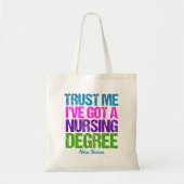 Funny Nursing School Afstuderen Personalized Nurse Tote Bag (Voorkant)
