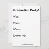 Funny Nursing School Afstuderen Uitnodiging (Achterkant)