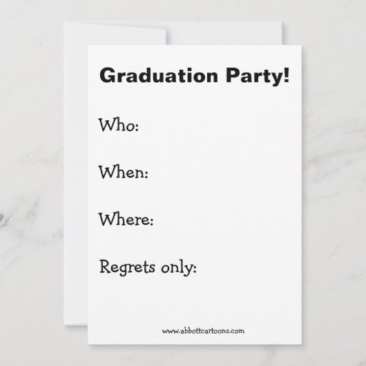 Funny Nursing School Afstuderen Uitnodiging (Achterkant)