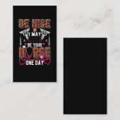 Funny Nursing School Humor Leopard Print Nurse Visitekaartje (Voorkant / Achterkant)