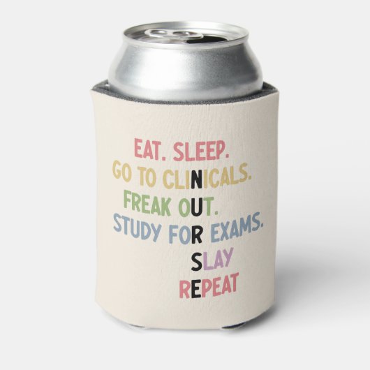 Funny Nursing School student Future Nurse Gifts Blikjeskoeler (Blikje Achterkant)