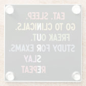 Funny Nursing School student Future Nurse Gifts Glazen Onderzetter (Achterkant)