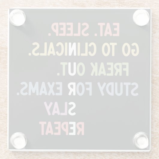 Funny Nursing School student Future Nurse Gifts Glazen Onderzetter (Achterkant)