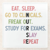 Funny Nursing School student Future Nurse Gifts Glazen Onderzetter (Voorkant)