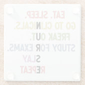 Funny Nursing School student Future Nurse Gifts Glazen Onderzetter (Achterkant)