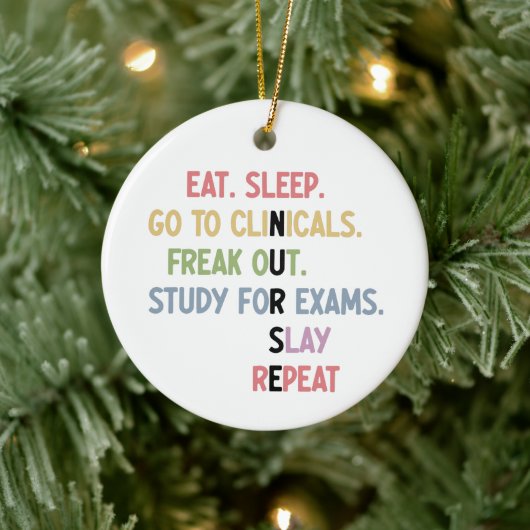 Funny Nursing School student Future Nurse Gifts Keramisch Ornament (Boom)