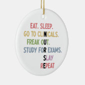 Funny Nursing School student Future Nurse Gifts Keramisch Ornament (Rechts)