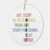 Funny Nursing School student Future Nurse Gifts Keramisch Ornament (Links)