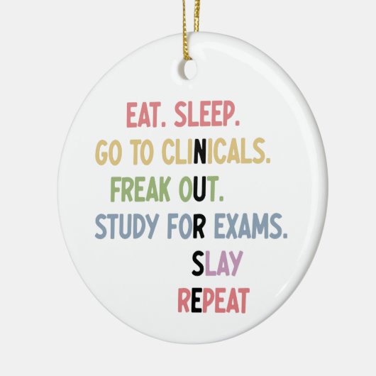 Funny Nursing School student Future Nurse Gifts Keramisch Ornament (Links)