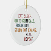 Funny Nursing School student Future Nurse Gifts Keramisch Ornament (Rechts)