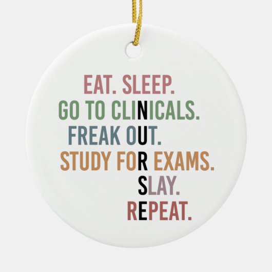 Funny Nursing School student Future Nurse Gifts Keramisch Ornament (Voorkant)