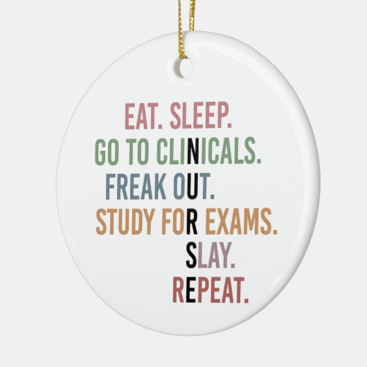 Funny Nursing School student Future Nurse Gifts Keramisch Ornament (Links)