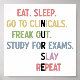 Funny Nursing School student Future Nurse Gifts Poster