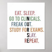 Funny Nursing School student Future Nurse Gifts Poster (Voorkant)