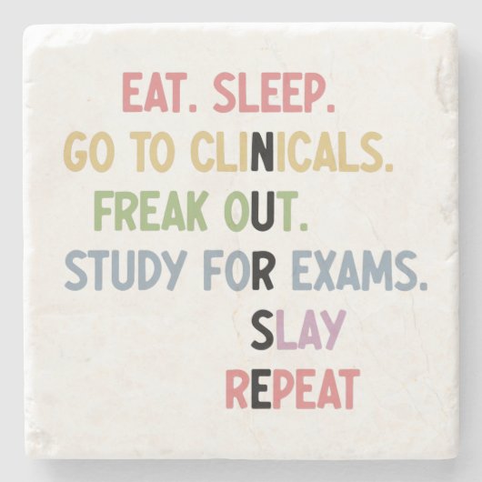 Funny Nursing School student Future Nurse Gifts Stenen Onderzetter (Voorkant)