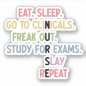 Funny Nursing School student Future Nurse Gifts Sticker (Voorkant)