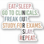 Funny Nursing School student Future Nurse Gifts Sticker (Voorkant)