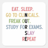 Funny Nursing School student Future Nurse Gifts Vierkante Sticker (Voorkant)