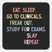 Funny Nursing School student Future Nurse Gifts Vierkante Sticker (Voorkant)