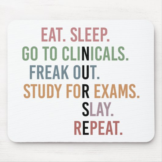 Funny Nursing School student Future Zurse Muismat (Voorkant)