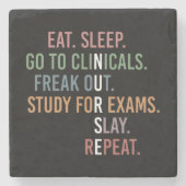 Funny Nursing School student Future Zurse Stenen Onderzetter (Voorkant)