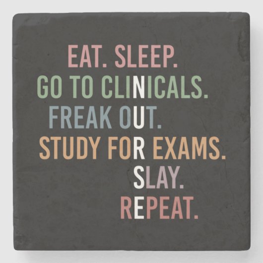 Funny Nursing School student Future Zurse Stenen Onderzetter (Voorkant)