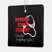 Funny Nursing School Student Gift RN Stethoscope Keramisch Ornament (Links)
