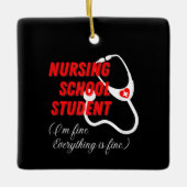 Funny Nursing School Student Gift RN Stethoscope Keramisch Ornament (Voorkant)