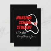 Funny Nursing School Student Gift RN Stethoscope RSVP Kaartje (Voorkant / Achterkant)