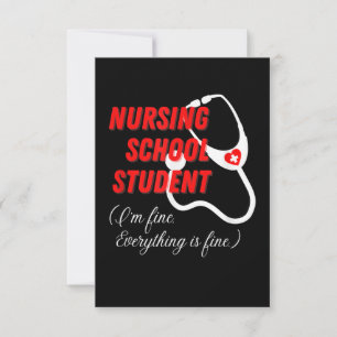 Funny Nursing School Student Gift RN Stethoscope RSVP Kaartje