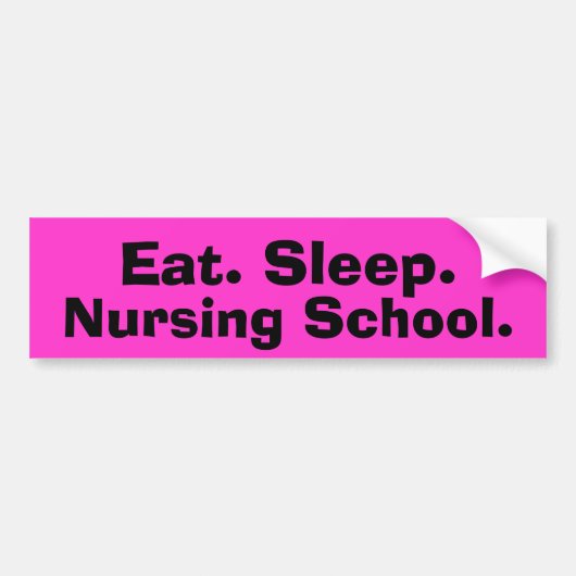 Funny Nursing Student Bumpersticker (Voorkant)