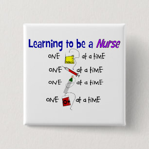 Funny Nursing Student Button