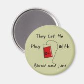 Funny Nursing Student geeft "Bloed and Junk" Magneet (Voorkant / Achterkant)