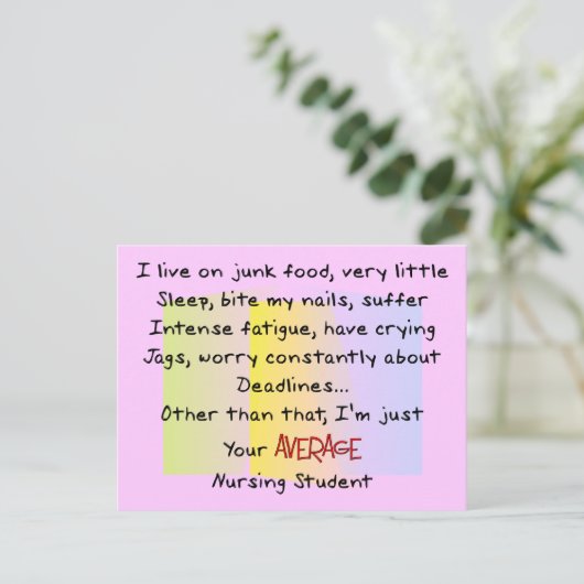 Funny Nursing Student Gifts Briefkaart (Staand voorkant)