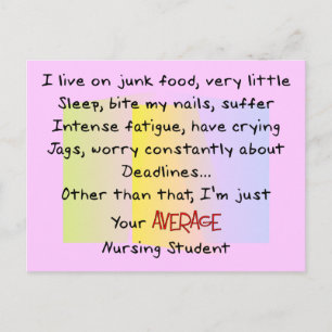 Funny Nursing Student Gifts Briefkaart