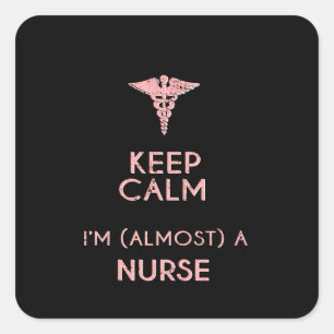 Funny Nursing Student Nursing School Afstuderen Vierkante Sticker