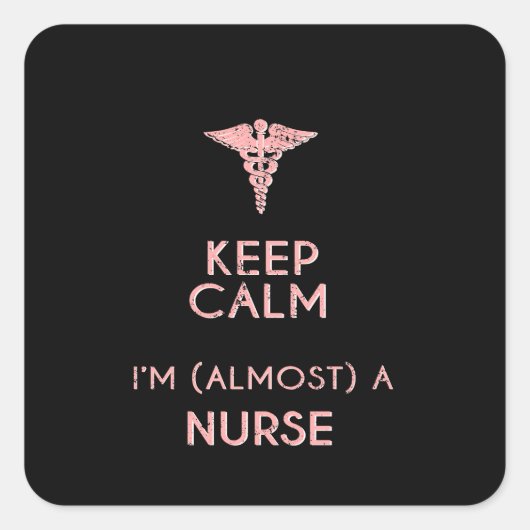 Funny Nursing Student Nursing School Afstuderen Vierkante Sticker (Voorkant)