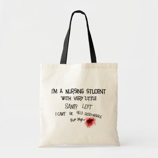 Funny Nursing Student T-shirts en cadeautjes Tote Bag (Voorkant)