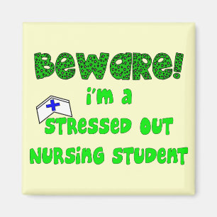 Funny Nursing Student T-Shirts en Gifts Magneet