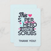 Funny Nursing Superheld Gezegde Dank u Kaart (Voorkant / Achterkant)